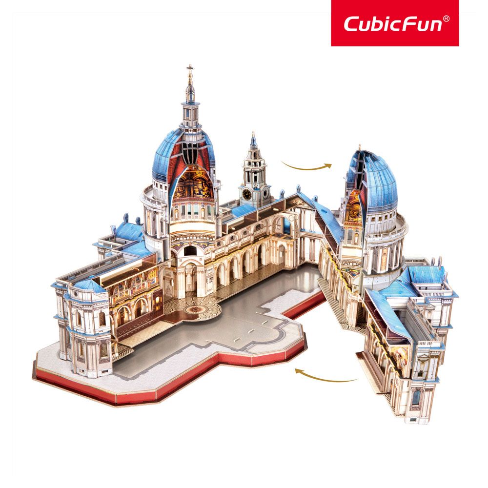 Puzzle 3d Cubic Fun Catedrala Sfantul Paul 643 piese - poza 4