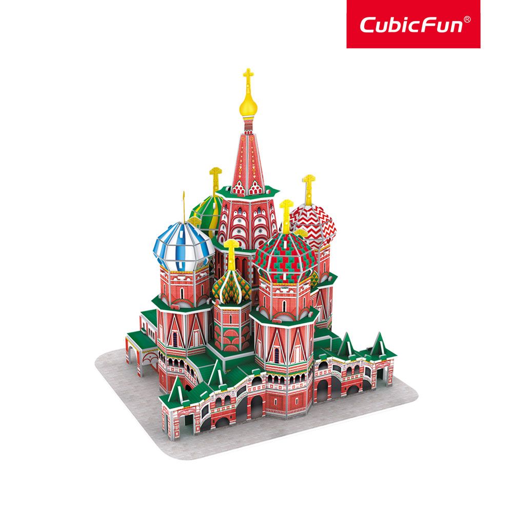 Puzzle 3d Cubic Fun Catedrala Sfantul Vasile 92 piese - poza 3
