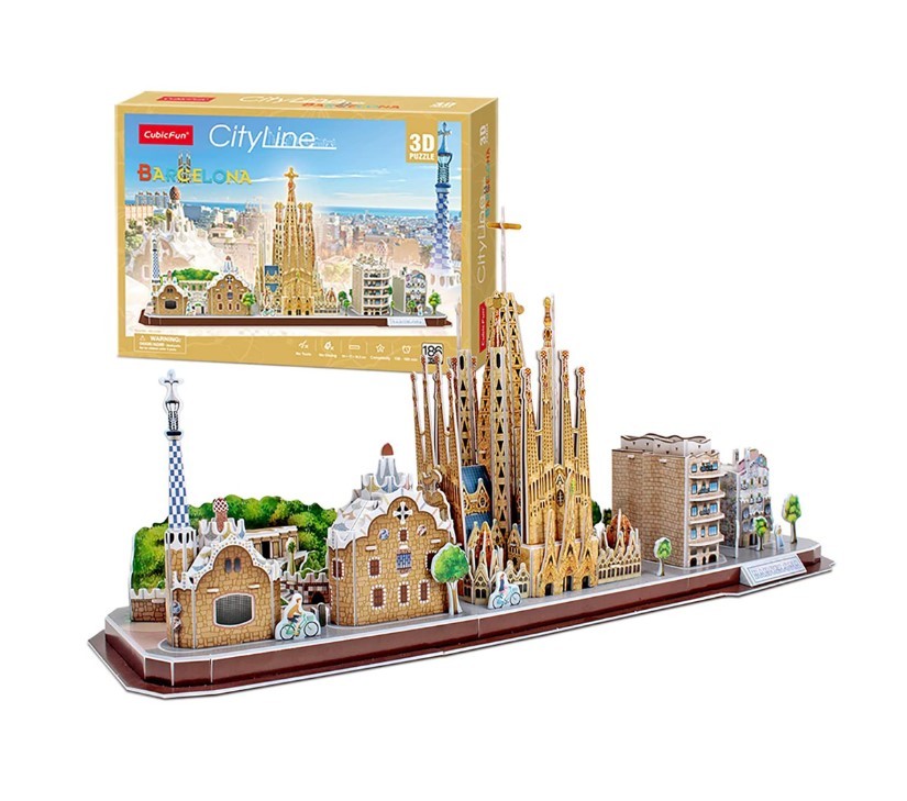 Puzzle 3D Cubic Fun City Line Barcelona - poza 1