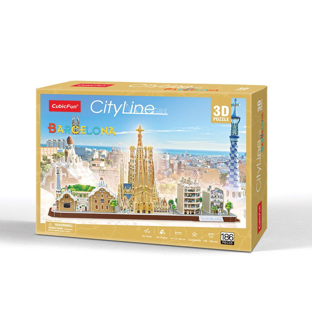 Puzzle 3D Cubic Fun City Line Barcelona - poza 2