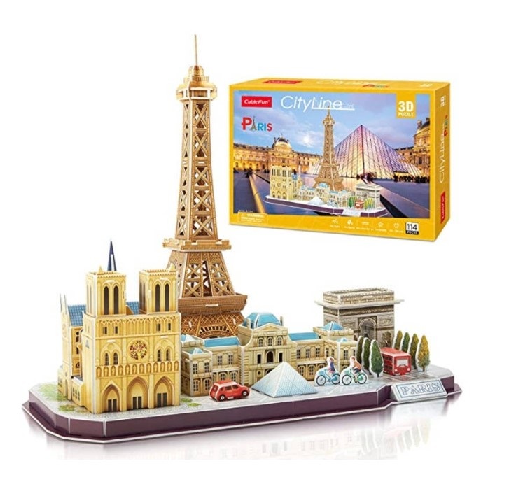 Puzzle 3d Cubic Fun City Line Paris 114 piese - poza 1