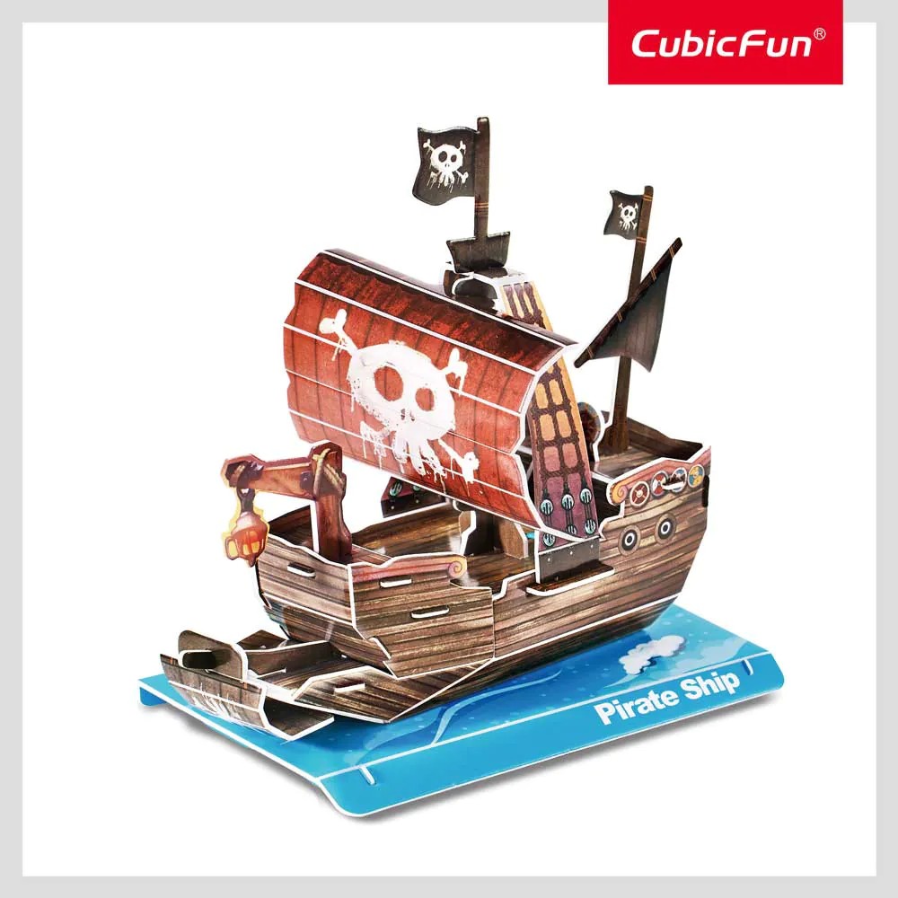 Puzzle 3D Cubic Fun Mix 1 Nava Pirati 22 piese - poza 3
