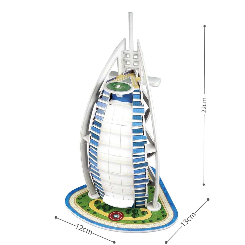Puzzle 3D Cubic Fun Mix 2 Burj Al Arab 17 piese - poza 2