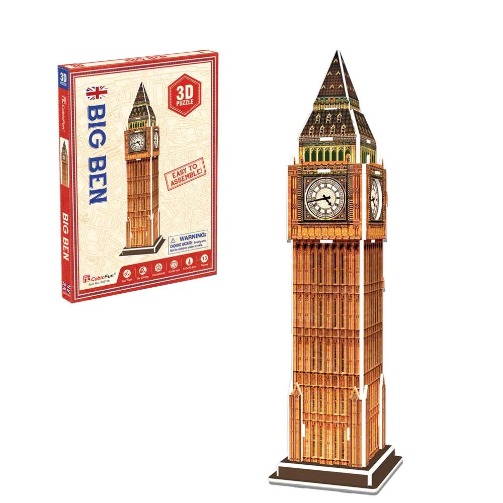 Puzzle 3D Cubic Fun Mix 3 Big Ben 13 piese - poza 1