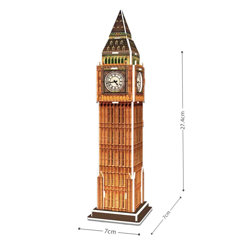 Puzzle 3D Cubic Fun Mix 3 Big Ben 13 piese - poza 2