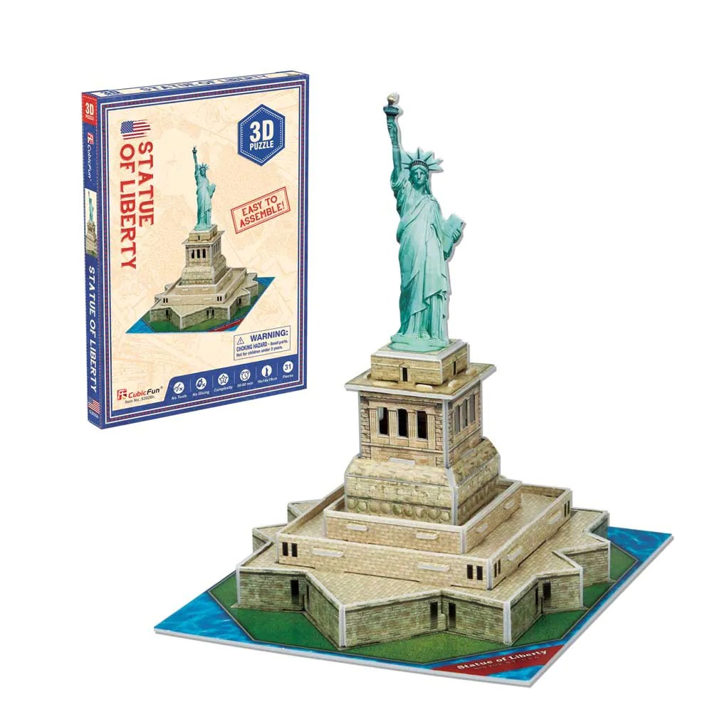 Puzzle 3D Cubic Fun Mix 3 Statuia Libertatii 31 piese - poza 1
