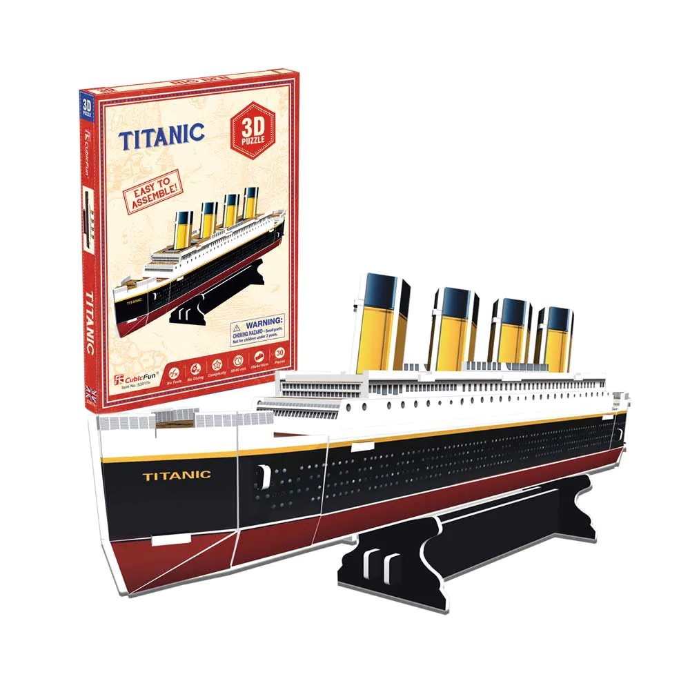 Puzzle 3D Cubic Fun Mix 3 Titanic 30 piese - poza 1
