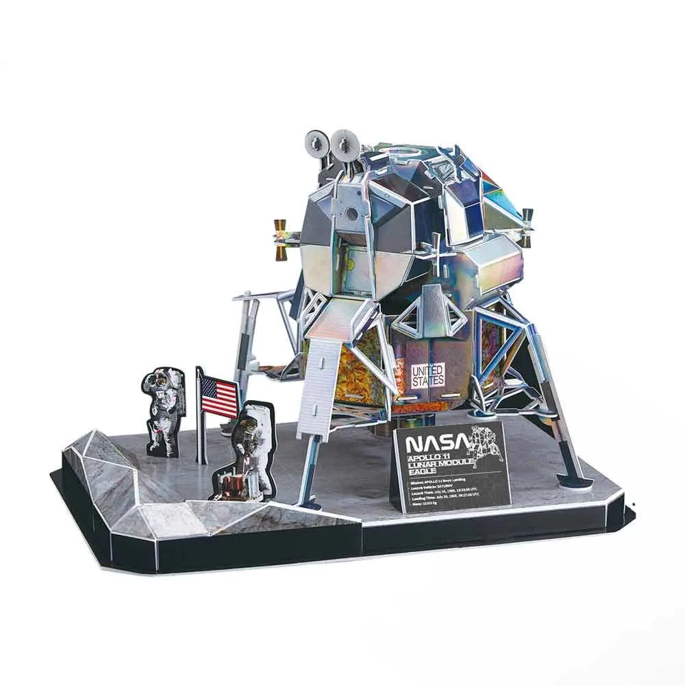 Puzzle 3D Cubic Fun Nasa Lunar Module Apollo 11 Eagle 93 piese - poza 2