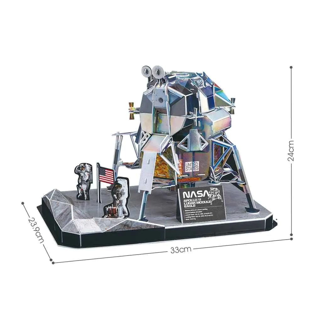 Puzzle 3D Cubic Fun Nasa Lunar Module Apollo 11 Eagle 93 piese - poza 5