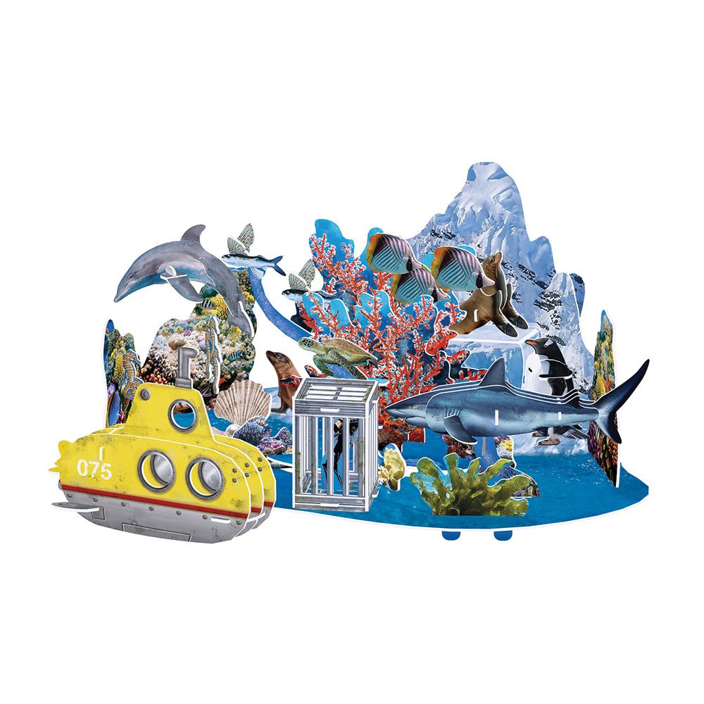 Puzzle 3d Cubic Fun National Geographic Aventura Subacvatica 63 piese - poza 2