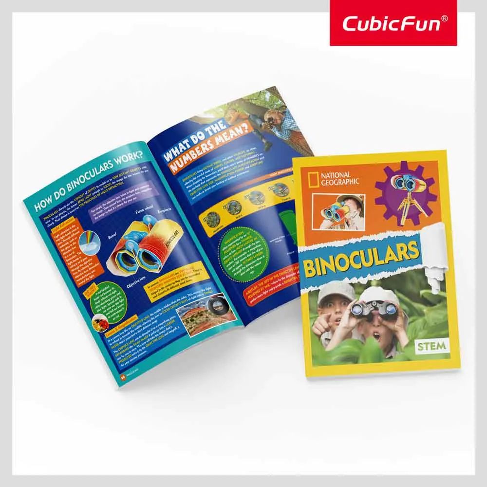 Puzzle 3D Cubic Fun National Geographic Binocular 49 piese - poza 4