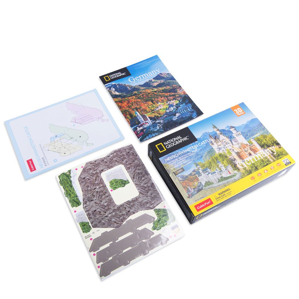 Puzzle 3D Cubic Fun National Geographic Castelul Neuschwanstein Germania 121 piese - poza 3