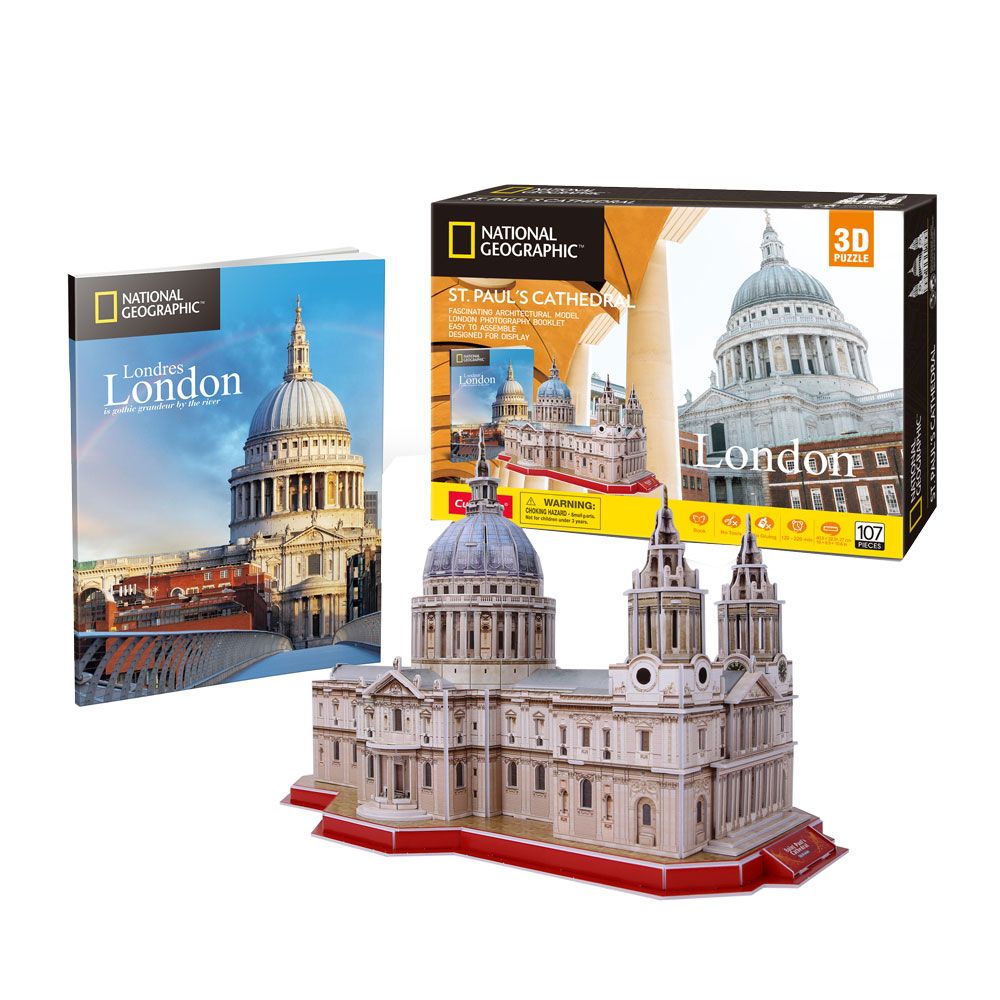 Puzzle 3D Cubic Fun National Geographic Catedrala Sf Paul 107 piese - poza 1