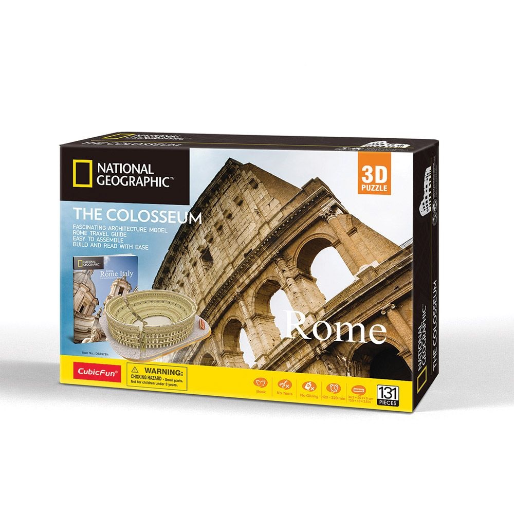 Puzzle 3d Cubic Fun National Geographic Colosseum 131 piese - poza 2