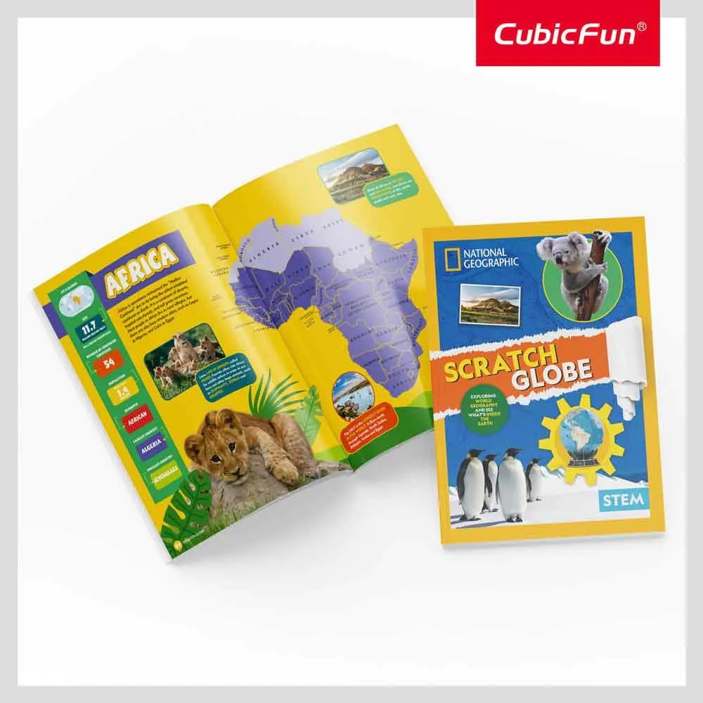 Puzzle 3D Cubic Fun National Geographic Globul Pamantesc razuibil 32 piese - poza 5