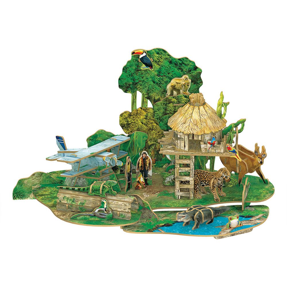 Puzzle 3d Cubic Fun National Geographic Padurea Amazoniana 67 piese - poza 2