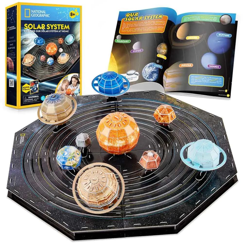 Puzzle 3D Cubic Fun National Geographic Sistemul Solar 173 piese - poza 1