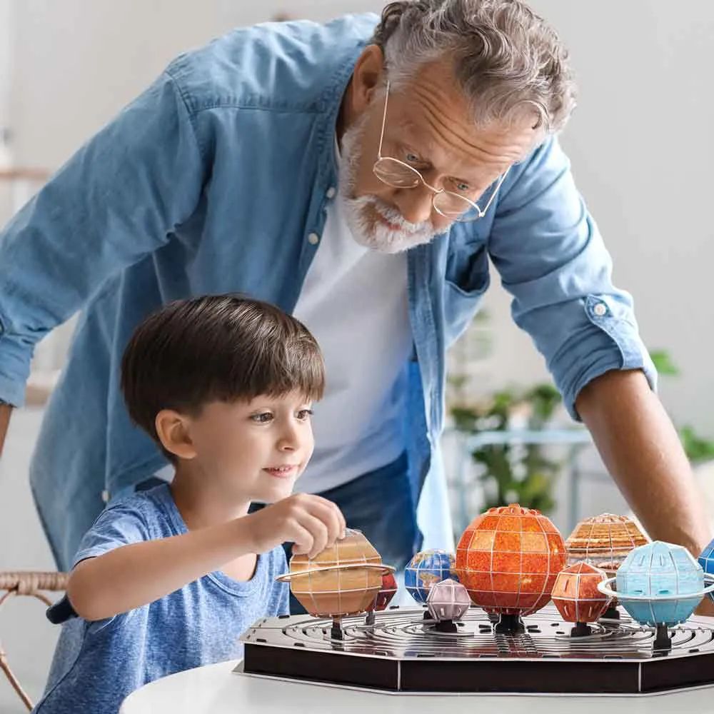 Puzzle 3D Cubic Fun National Geographic Sistemul Solar 173 piese - poza 3