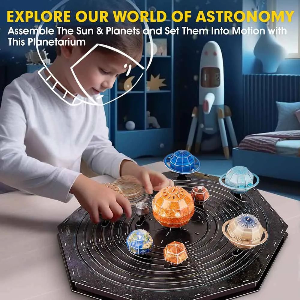 Puzzle 3D Cubic Fun National Geographic Sistemul Solar 173 piese - poza 4