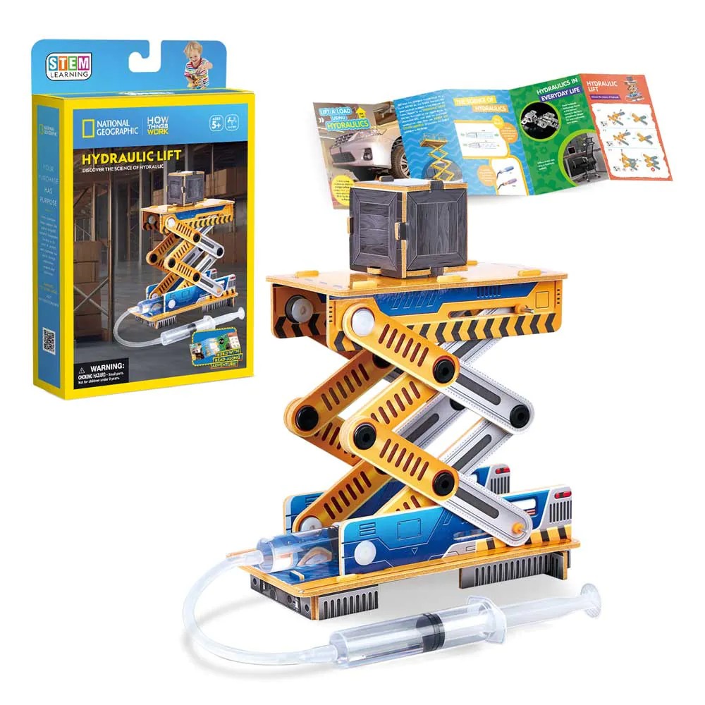 Puzzle 3D Cubic Fun National Geographic Stem Lift Hidraulic - poza 1