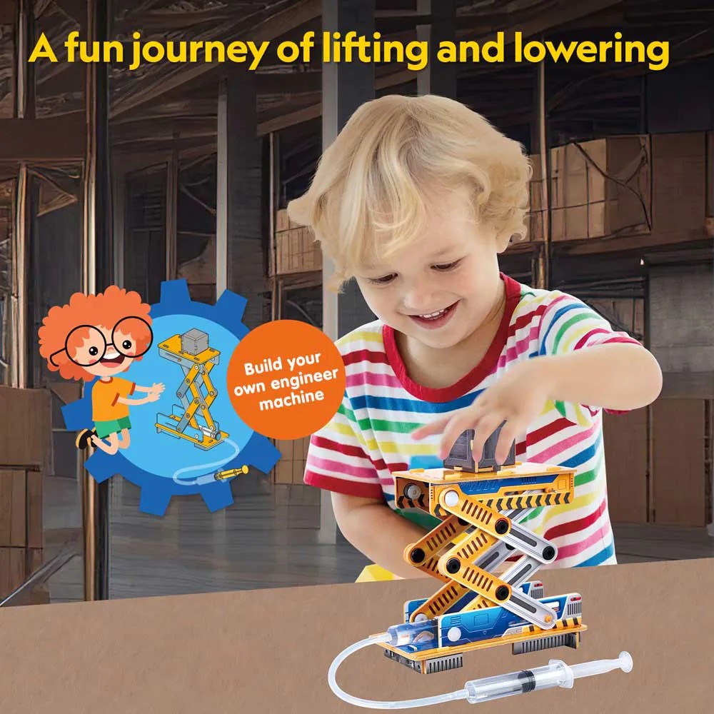 Puzzle 3D Cubic Fun National Geographic Stem Lift Hidraulic - poza 4