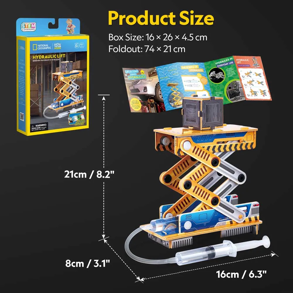 Puzzle 3D Cubic Fun National Geographic Stem Lift Hidraulic - poza 5