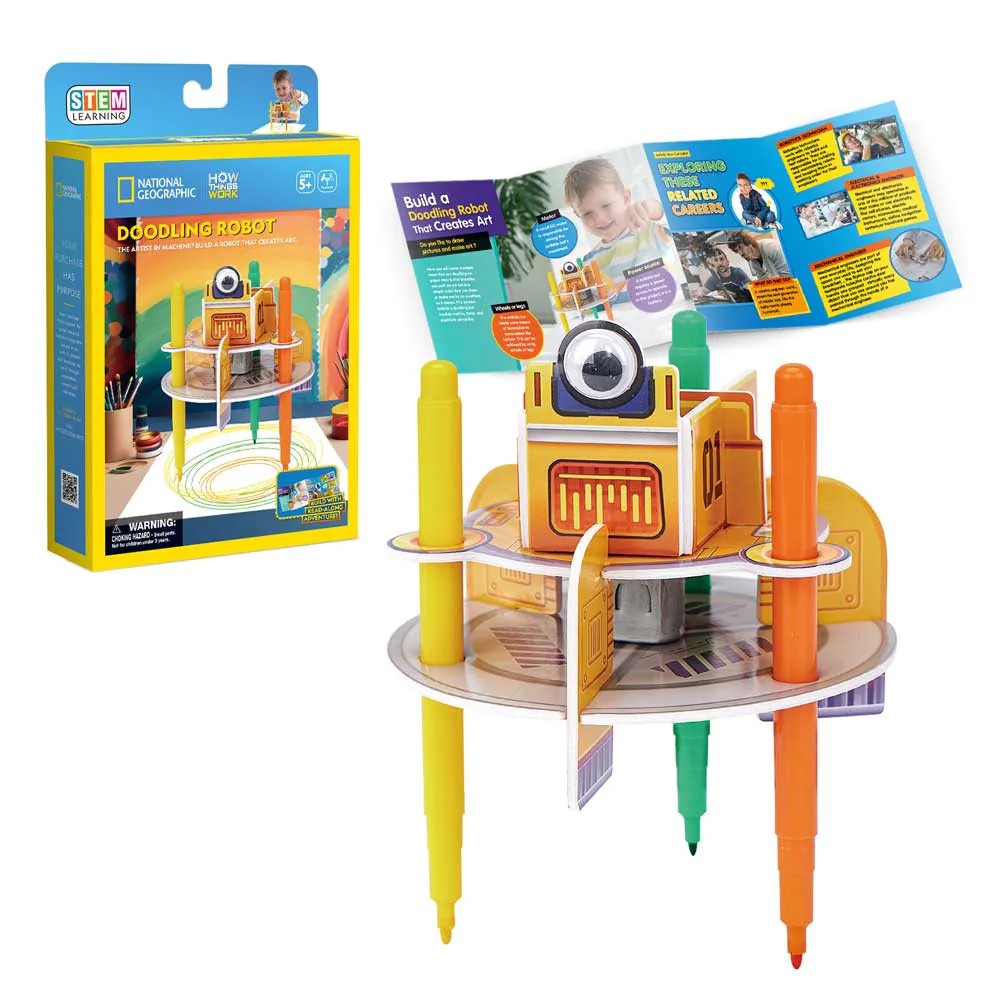 Puzzle 3D Cubic Fun National Geographic Stem Robot de Desen - poza 1
