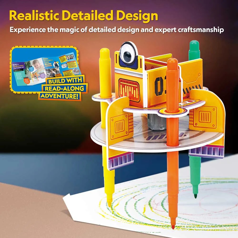 Puzzle 3D Cubic Fun National Geographic Stem Robot de Desen - poza 3