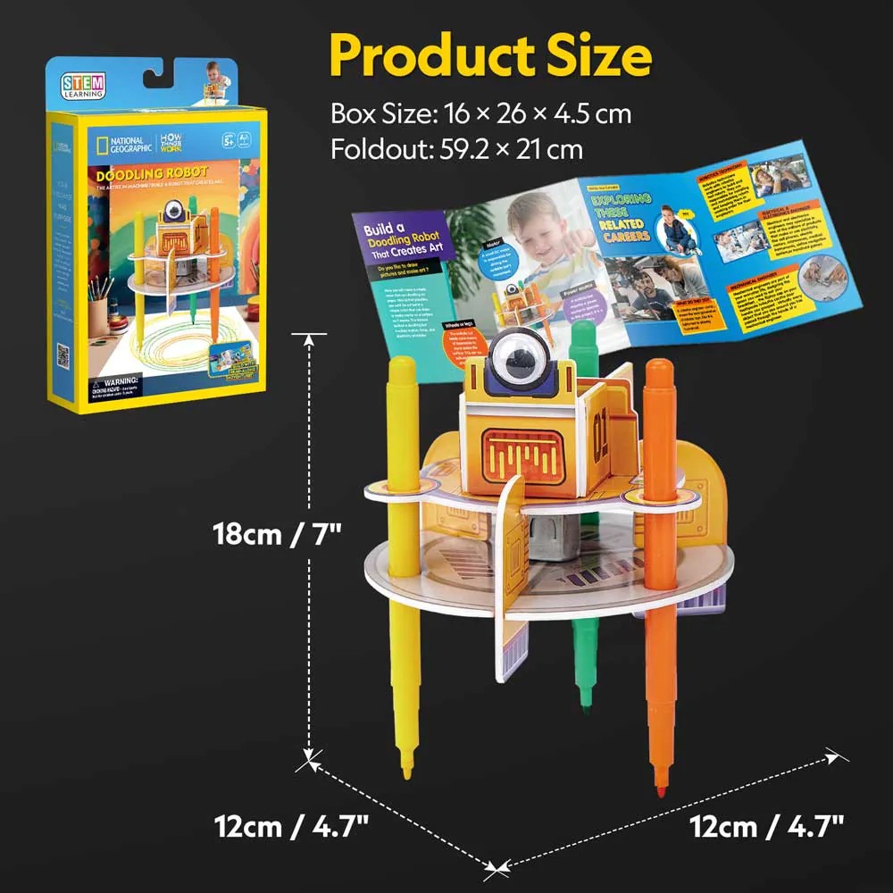Puzzle 3D Cubic Fun National Geographic Stem Robot de Desen - poza 5