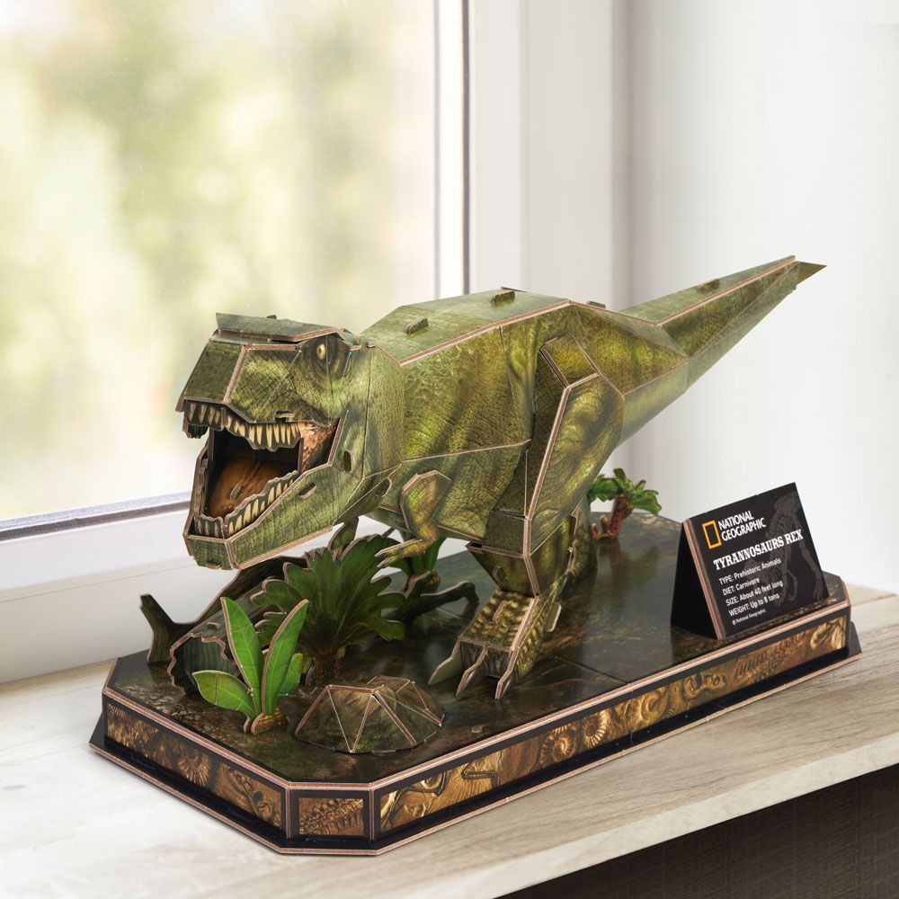 Puzzle 3D Cubic Fun National Geographic T-Rex 52 piese - poza 5