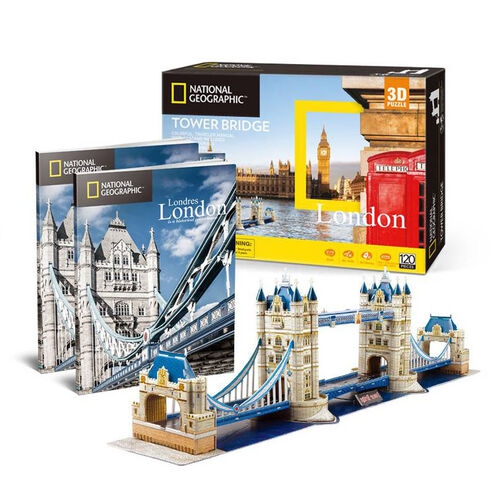 Puzzle 3d Cubic Fun National Geographic Tower Bridge 120 piese - poza 1