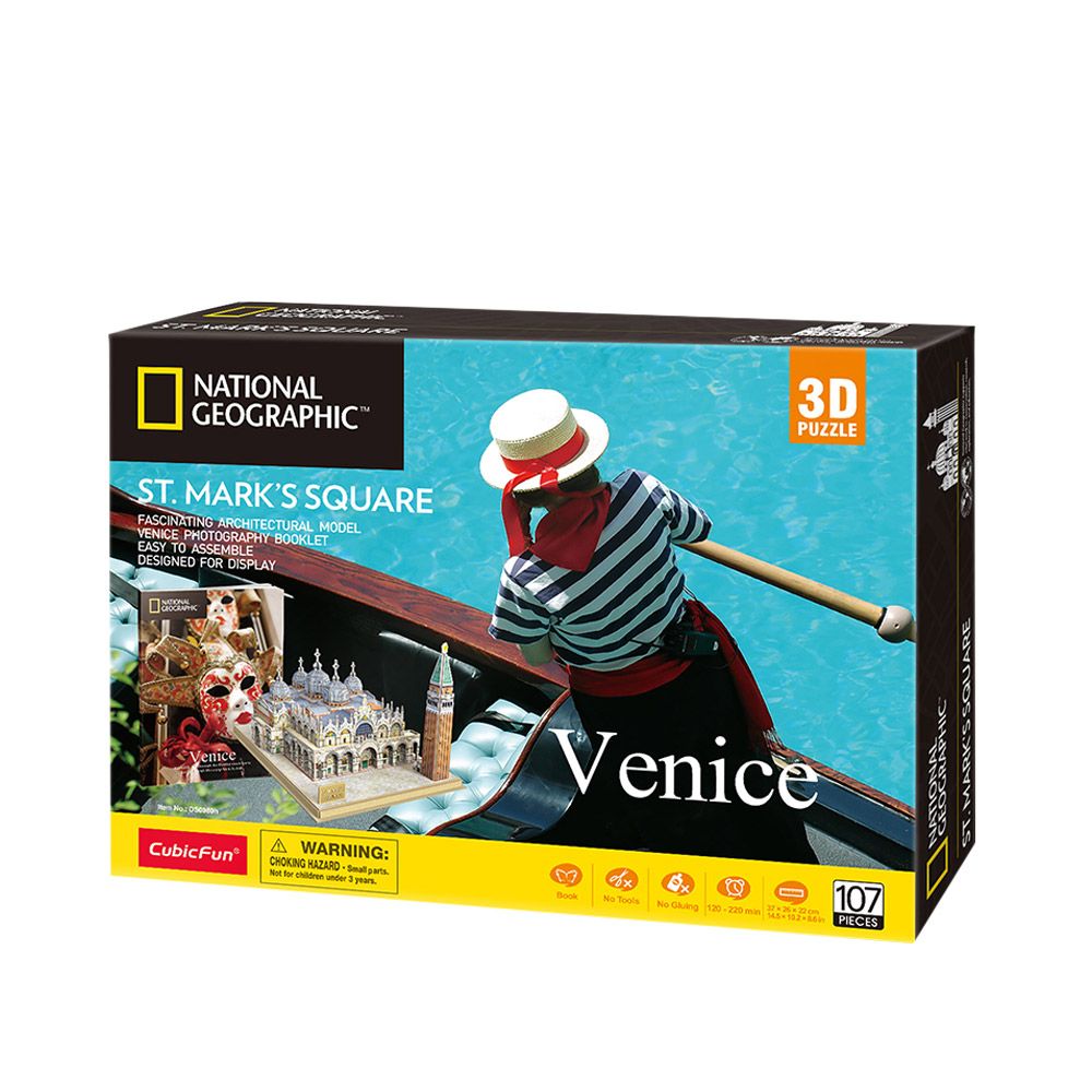 Puzzle 3D Cubic Fun National Geographic Venice St Mark Square - poza 2
