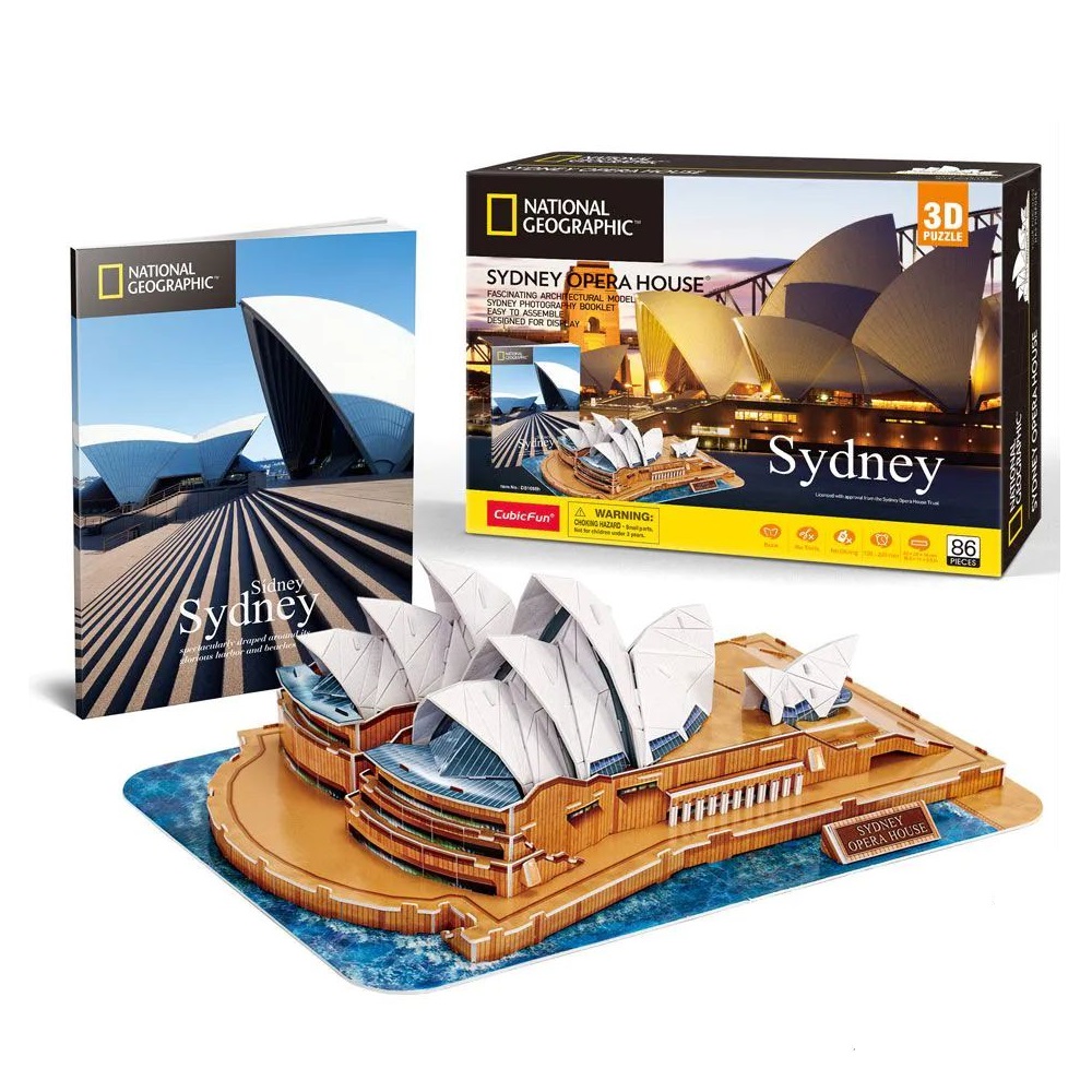 Puzzle 3D Cubic Fun Opera din Sydney Australia 86 piese - poza 1