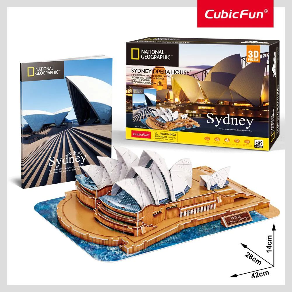 Puzzle 3D Cubic Fun Opera din Sydney Australia 86 piese - poza 3
