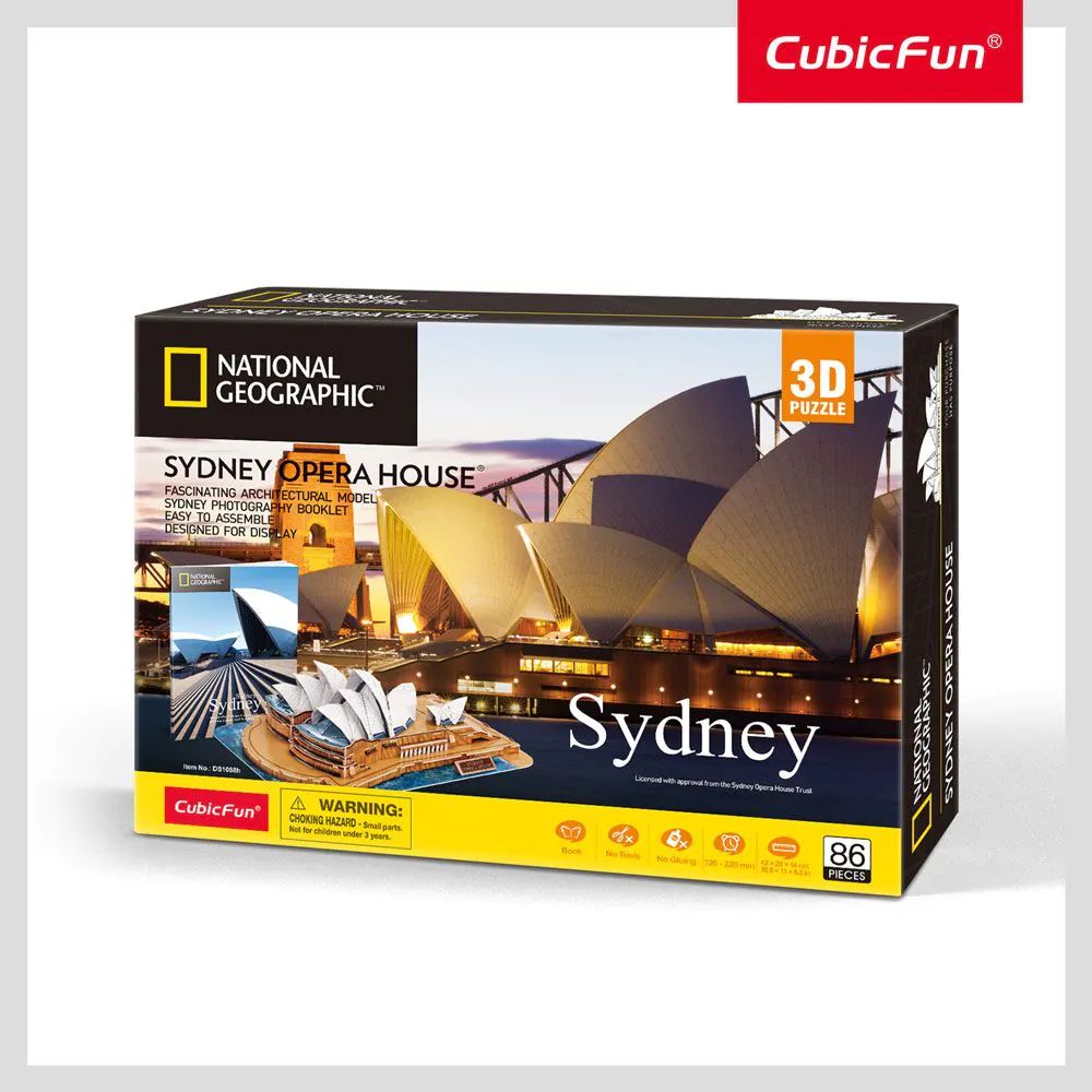 Puzzle 3D Cubic Fun Opera din Sydney Australia 86 piese - poza 5