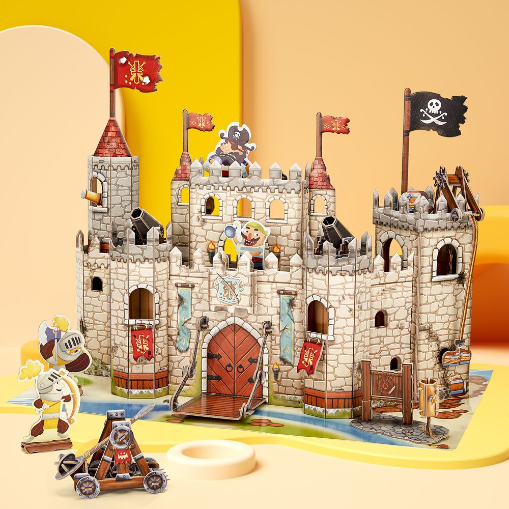 Puzzle 3D Cubic Fun Pirate Knight Castle 183 piese - poza 4