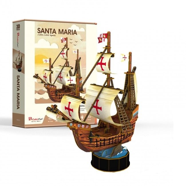 Puzzle 3D Cubic Fun Santa Maria - poza 1