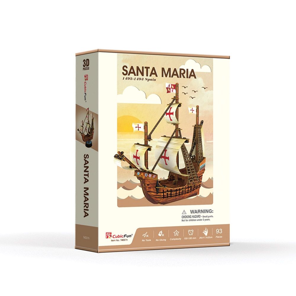 Puzzle 3D Cubic Fun Santa Maria - poza 2