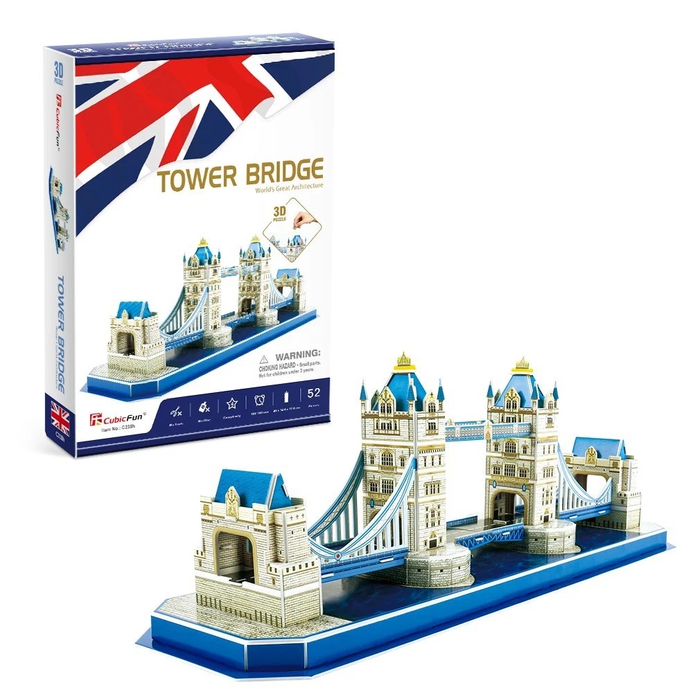 Puzzle 3D Cubic Fun Tower Bridge - poza 1