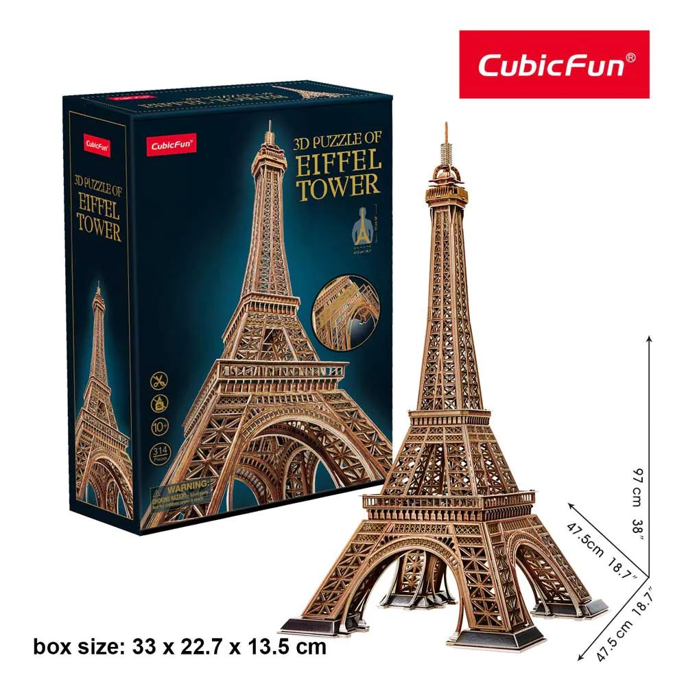 Puzzle 3D Cubic Fun Turnul Eiffel 31 piese 97 cm - poza 2