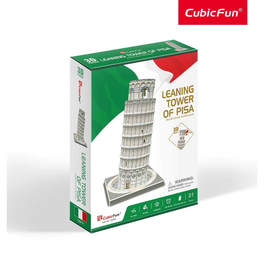 Puzzle 3d Cubic Fun Turnul inclinat din Pisa 27 piese - poza 2