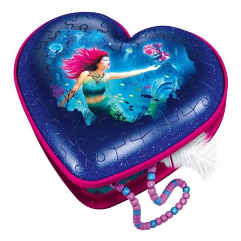 Puzzle 3D cutie inima sirena 54 piese - poza 1