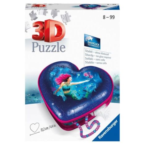 Puzzle 3D cutie inima sirena 54 piese - poza 2