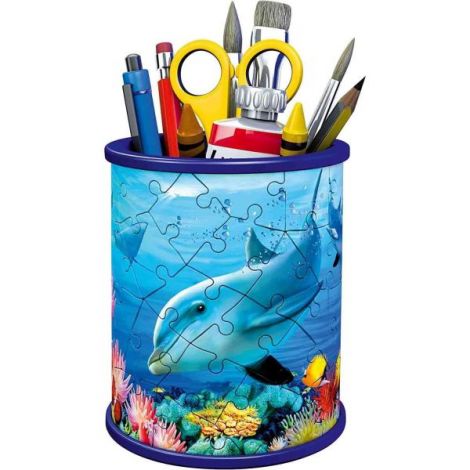 Puzzle 3D Delfin Suport Pixuri, 54 Piese - poza 1