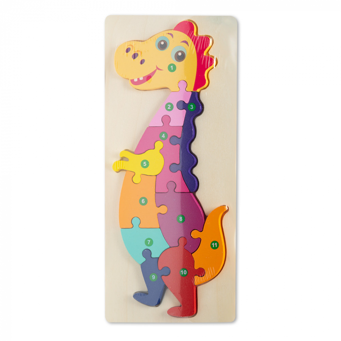 Puzzle 3D din Lemn - Dinozaur - Nurio