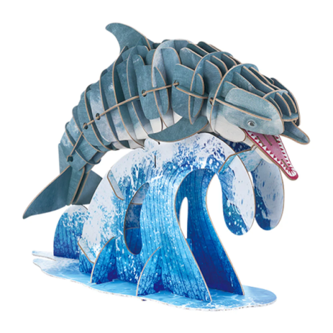 Puzzle 3D ECO - Delfin cu bot gros (deluxe) - poza 3