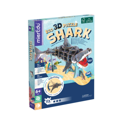 Puzzle 3D ECO - Marele Rechin Alb (deluxe) - poza 1