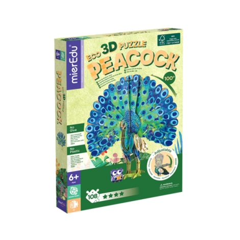 Puzzle 3D ECO - Paun (deluxe) - poza 1