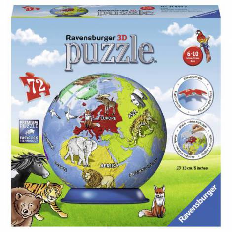 Puzzle 3d Glob, 72 piese - poza 1