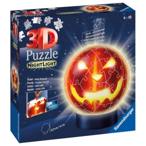 Puzzle 3D luminos Halloween 72 piese - poza 3